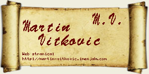 Martin Vitković vizit kartica